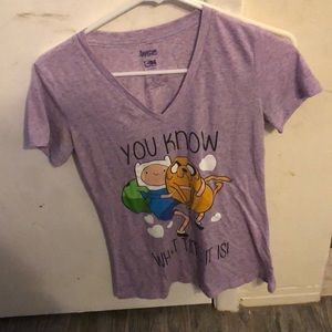 Purple ‘Adventure Time’ shirt 👚